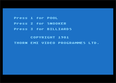 Pool, Snooker and Billiards - Screenshot - Game Title Image