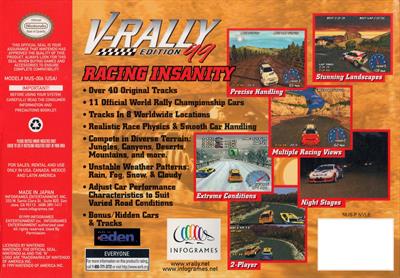 V-Rally Edition 99 - Box - Back Image