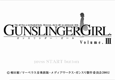 Gunslinger Girl: Volume III - Screenshot - Game Title Image