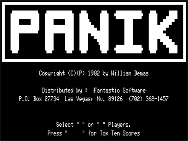 Panik - Screenshot - Game Title Image