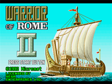 Warrior of Rome II - Screenshot - Game Title Image