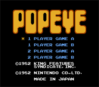 Popeye - Screenshot - Game Title Image