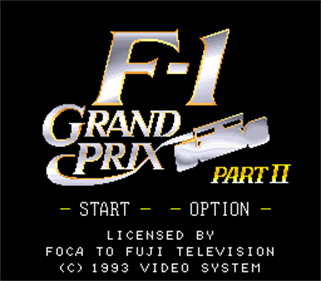 F-1 Grand Prix: Part II - Screenshot - Game Title Image