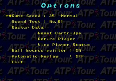 ATP Tour Championship Tennis - Screenshot - Game Select Image