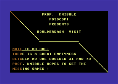 Boulder Dash Visit - Screenshot - Game Title Image