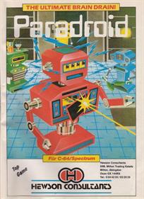 Paradroid - Advertisement Flyer - Front Image