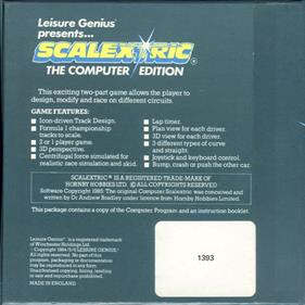 Scalextric: The Computer Edition - Box - Back Image