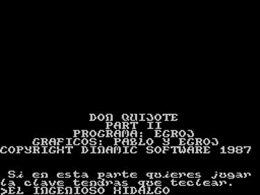 Don Quijote - Screenshot - Game Select Image