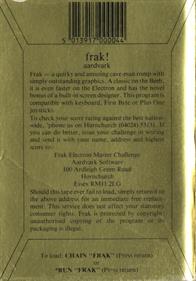 Frak! - Box - Back Image