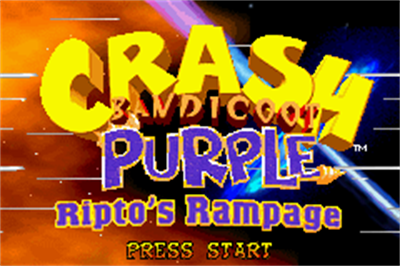 Crash Bandicoot Purple: Ripto's Rampage - Screenshot - Game Title Image