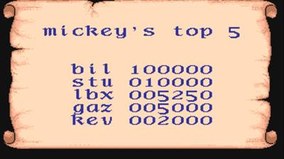 Mickey Mouse: The Computer Game - Screenshot - High Scores Image