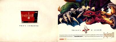 Final Fantasy III - Advertisement Flyer - Front Image