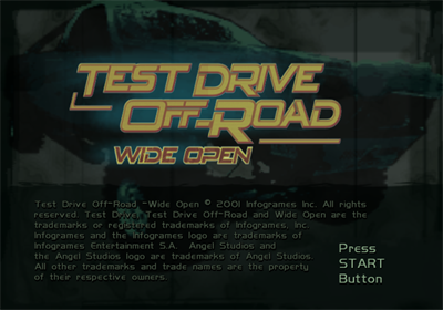 Test Drive: Off-Road: Wide Open - Screenshot - Game Title Image