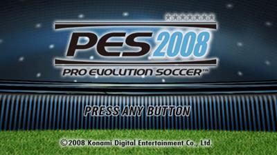 PES 2008: Pro Evolution Soccer - Screenshot - Game Title Image