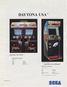 Daytona USA - Advertisement Flyer - Back Image