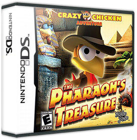 Crazy Chicken Adventure: The Pharaoh's Treasure - Box - 3D Image