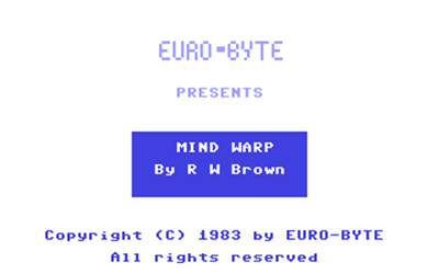 Mind Warp - Screenshot - Game Title Image