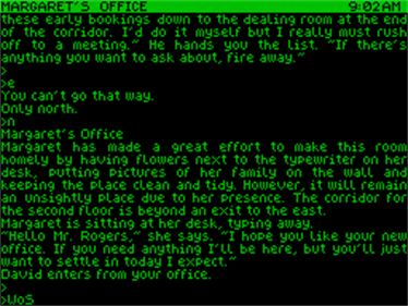 Corruption (Magnetic Scrolls) - Screenshot - Gameplay Image