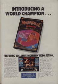 MicroLeague Wrestling - Advertisement Flyer - Front Image