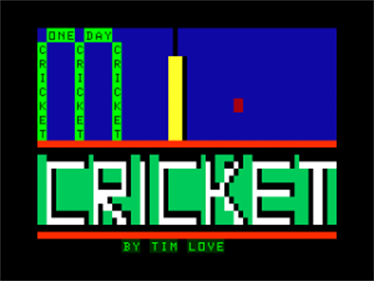 Tim Love's Cricket - Screenshot - Game Title Image