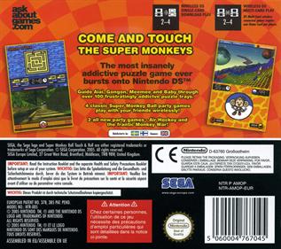 Super Monkey Ball: Touch & Roll - Box - Back Image