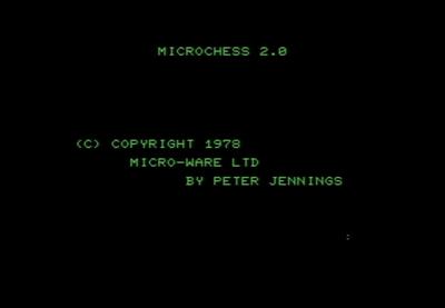 Microchess 2.0 - Screenshot - Game Title Image