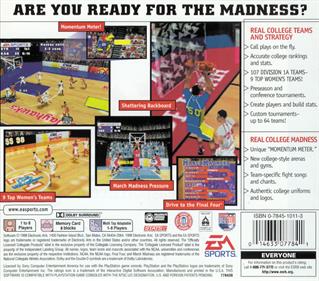 NCAA March Madness '98 - Box - Back Image