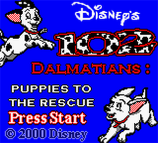 Disney's 102 Dalmatians: Puppies to the Rescue - Screenshot - Game Title Image