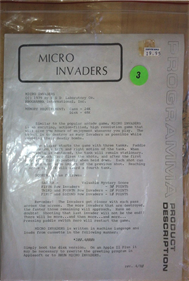 Micro Invaders - Box - Front Image