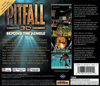 Pitfall 3D: Beyond the Jungle - Box - Back Image
