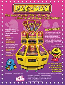 Pac-Man Coin Pusher - Advertisement Flyer - Front Image