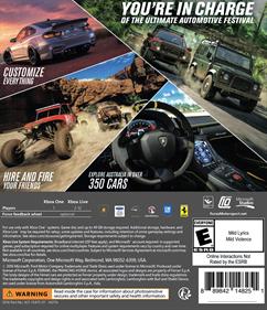 Forza Horizon 3 - Box - Back Image
