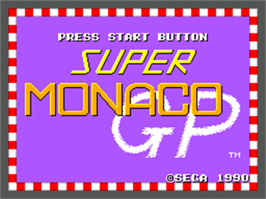 Super Monaco GP - Screenshot - Game Title Image