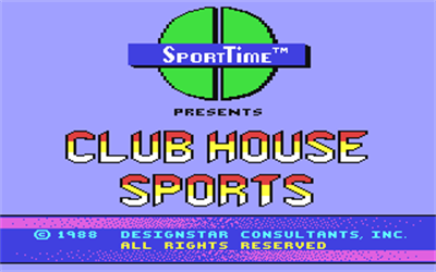 Clubhouse Sports - Screenshot - Game Title Image