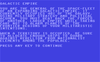 Galactic Empire (Interface Publications) - Screenshot - Game Title Image