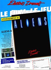 Aliens: The Computer Game (European Version) - Advertisement Flyer - Front Image