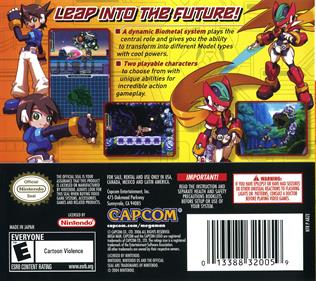 Mega Man ZX - Box - Back Image