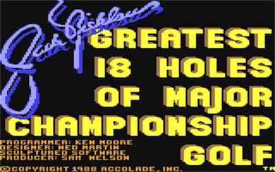 Jack Nicklaus' Greatest 18 Holes of Major Championship Golf - Screenshot - Game Title Image