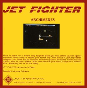 Jet Fighter - Box - Back Image