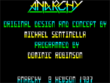Anarchy  - Screenshot - Game Title Image