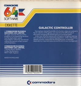 Galactic Controller - Box - Back Image