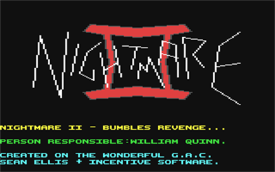 Nightmare II: Bumbles Revenge - Screenshot - Game Title Image