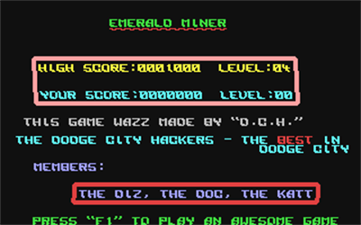 Emerald Miner - Screenshot - Game Title Image