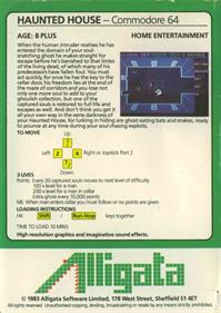 Haunted House (Alligata Software) - Box - Back Image