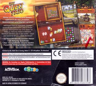 The Quest Trio: Jewels, Cards and Tiles - Box - Back Image