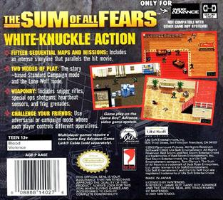 The Sum of All Fears - Box - Back Image