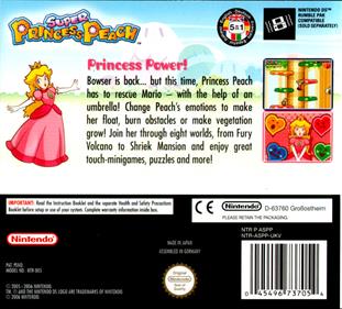 Super Princess Peach - Box - Back Image