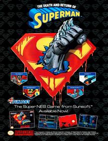 The Death and Return of Superman - Advertisement Flyer - Front Image