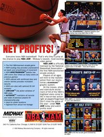 NBA Jam - Advertisement Flyer - Back Image