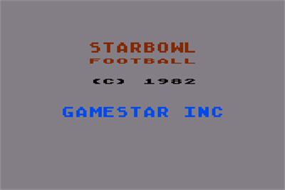 Starbowl Football - Screenshot - Game Title Image